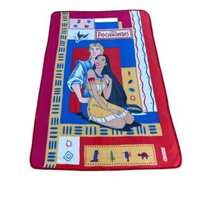Vintage Disney Pocahontas & John Smith Fleece Blanket Twin‎ Size 90s Native